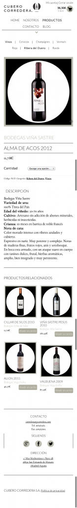 Alma de Acos 2012   Cubero Corredera   Bodegas De La Real Divisa S.A.